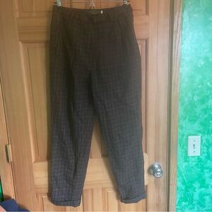Women's Vintage Wool Plaid Trousers size small